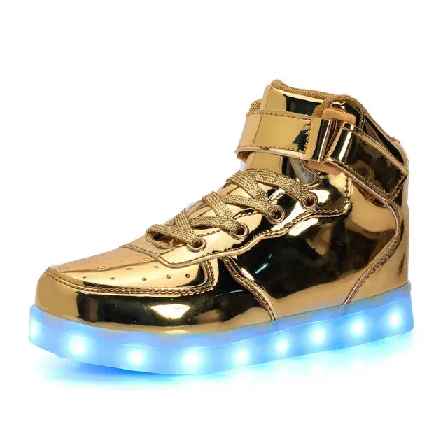 LED Shoes Kids Boys Girls Luminous Sneakers With Lights Glowing Led Slippers for Children Adult Feminino tenis