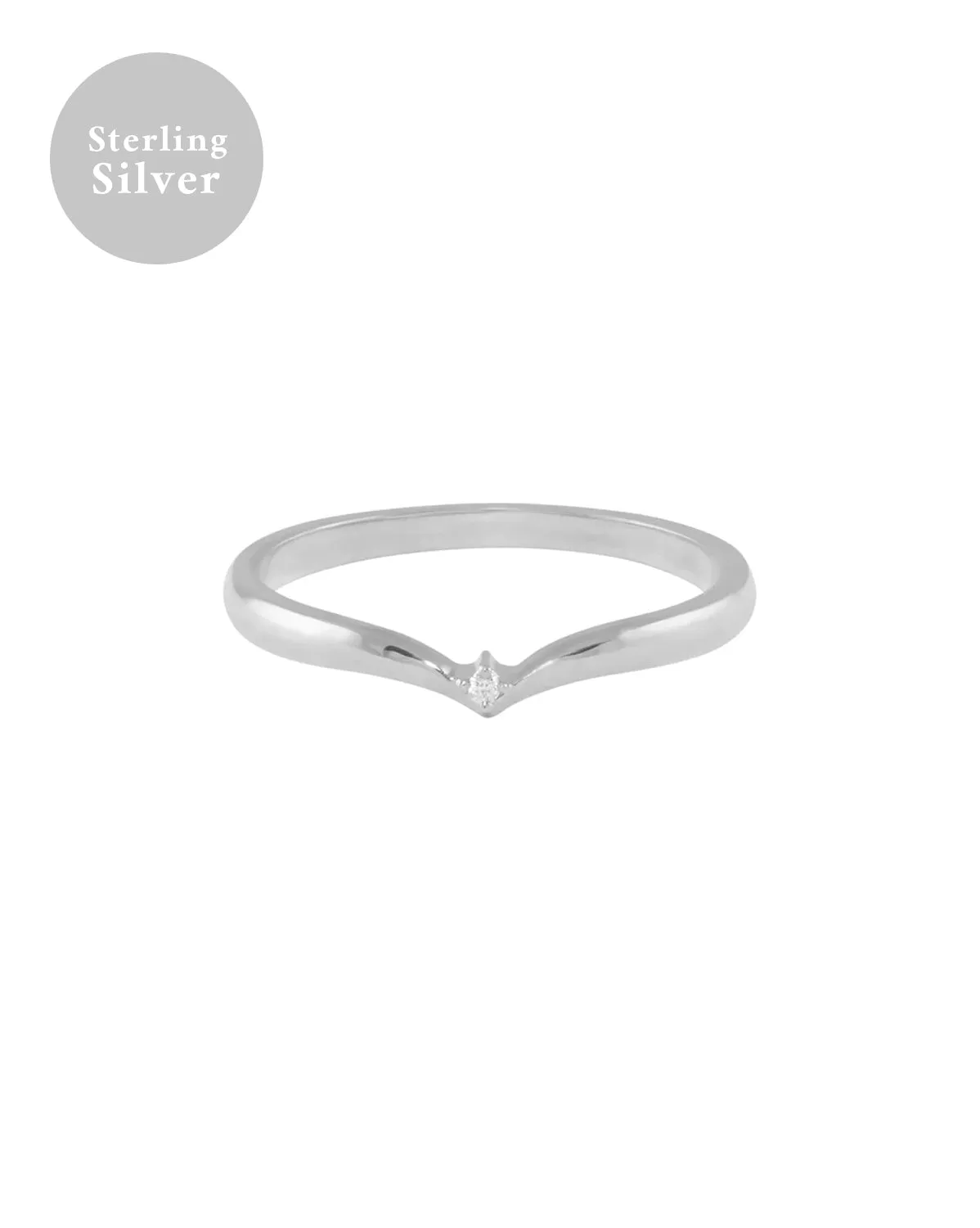 Marie Wishbone Ring - Sterling Silver