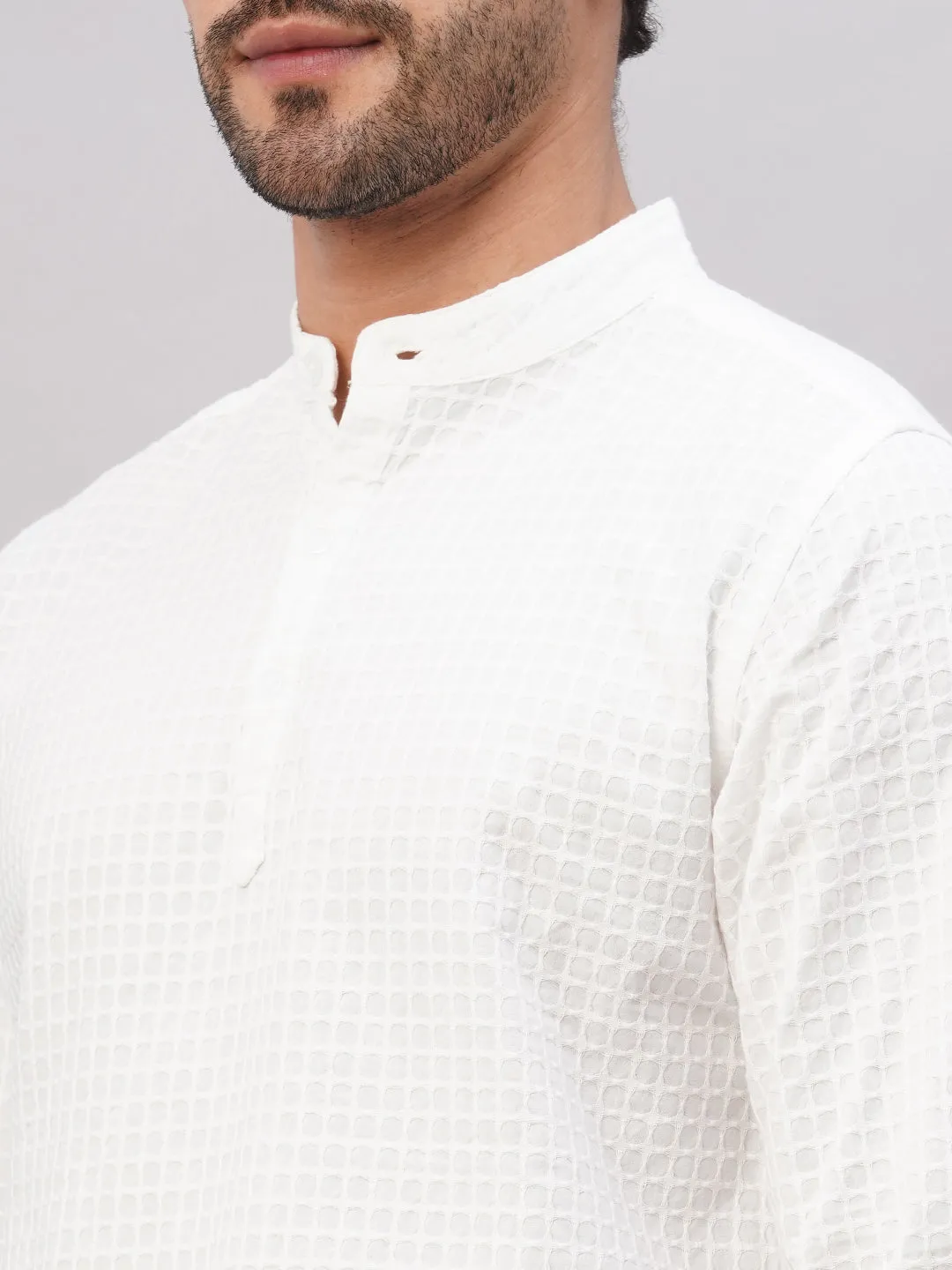 Men's White Cotton Regular Fit Shirt