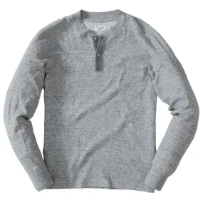 New Windsor Double Cloth Henley - Gray Heather