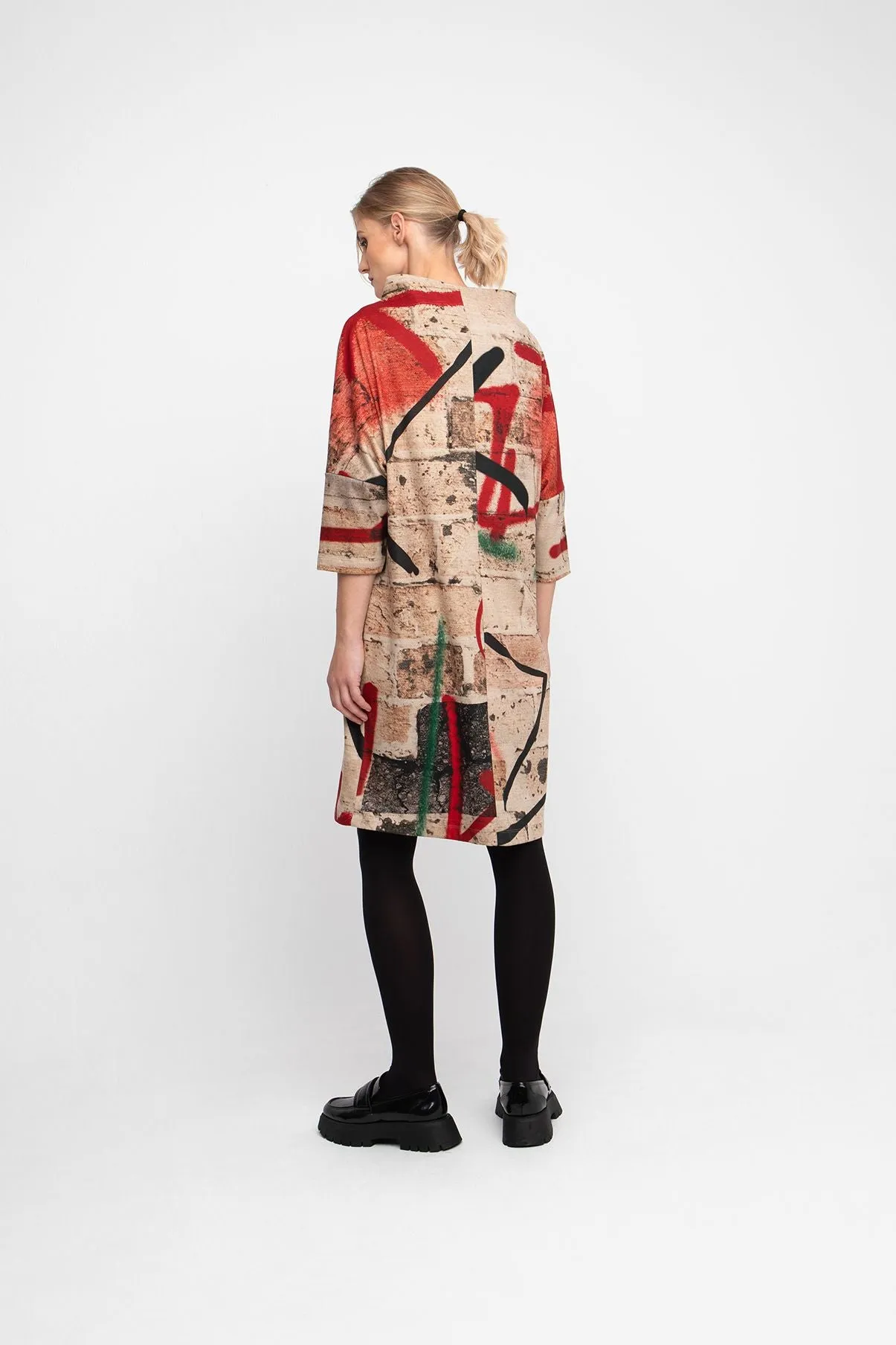 Ozai N Ku Grafitti Print Dress