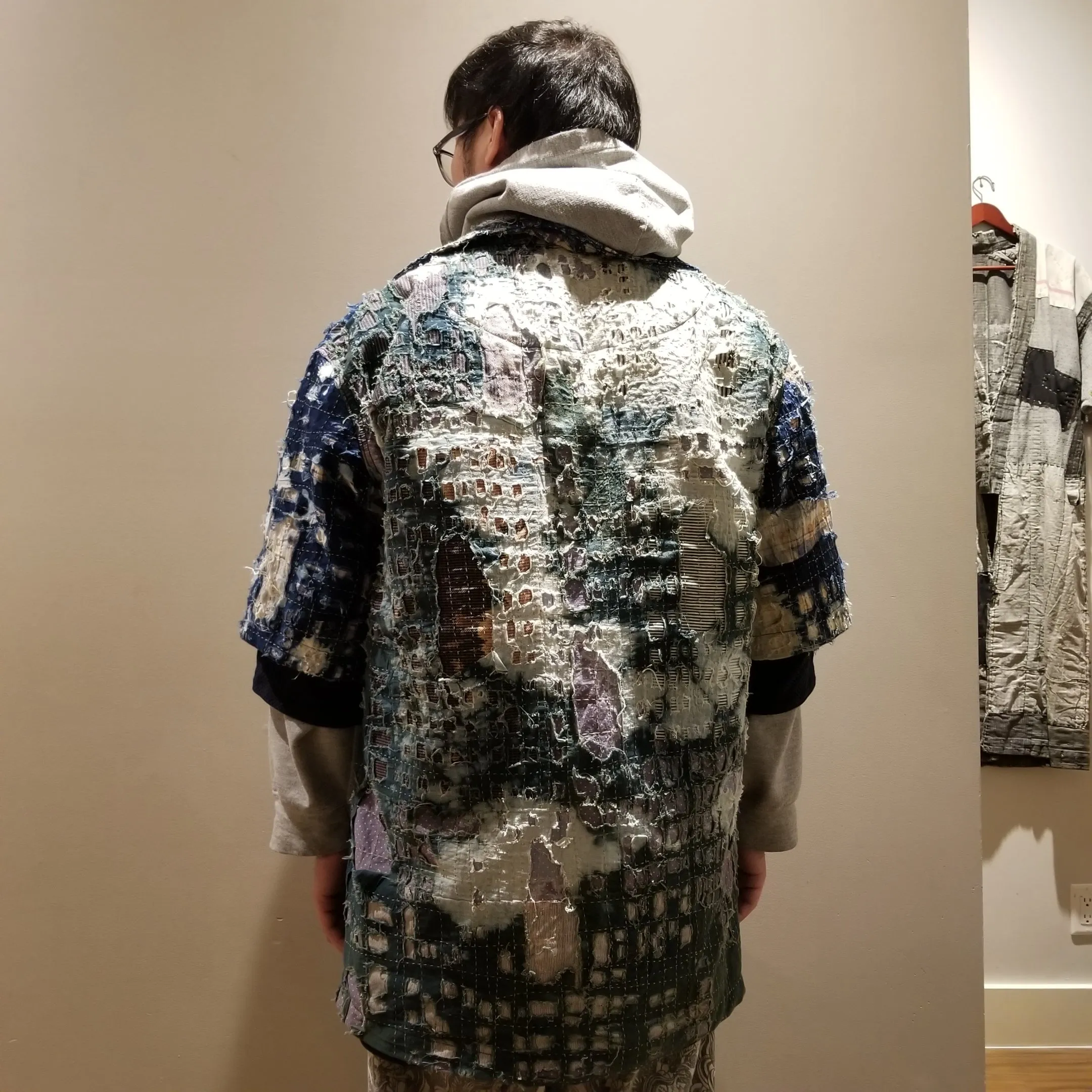 Patchwork Indigo Sashiko Boro Jacket