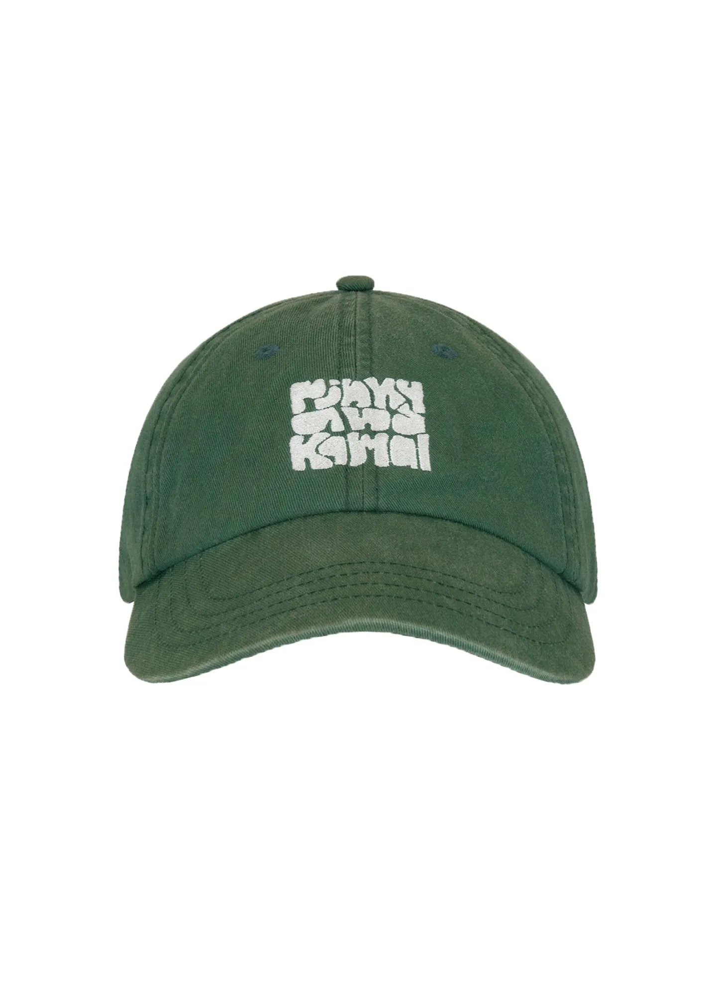 PK Bubble Logo Dad Cap - Forest/Cream