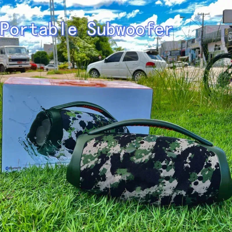 Portable Waterproof 100W High Power Bluetooth Speaker RGB Colorful Light Wireless Subwoofer 360 Stereo Surround Boom Box