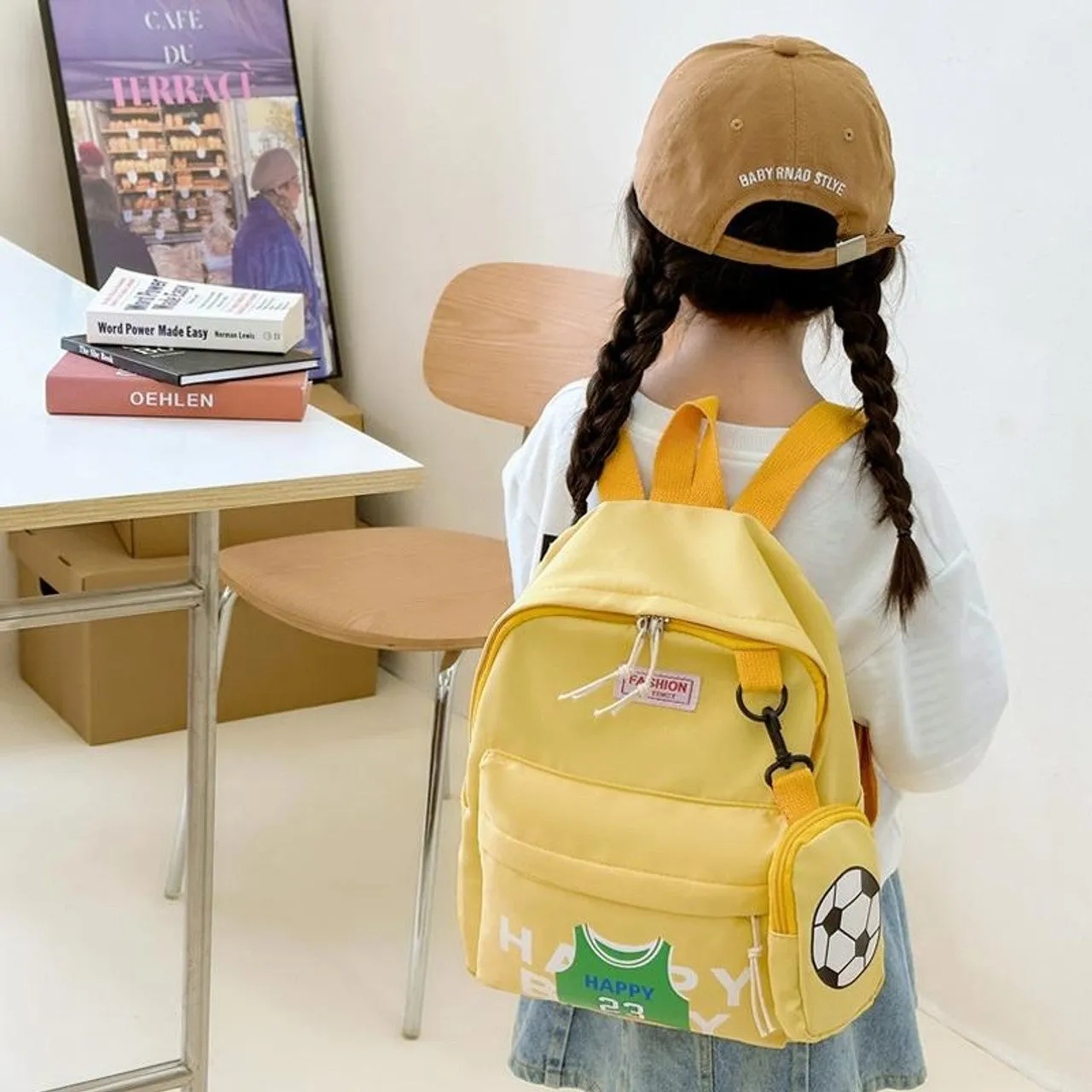 Printed Footbal Theme Mini Backpack.