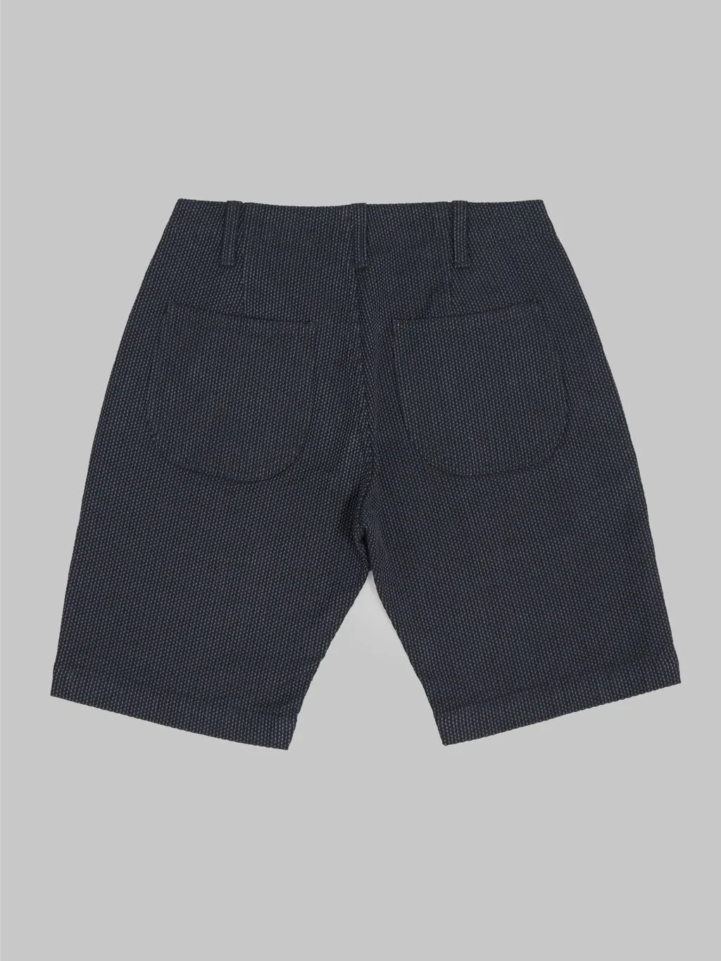 Pure Blue Japan 1171-BK Sashiko Short Pants Grey Black