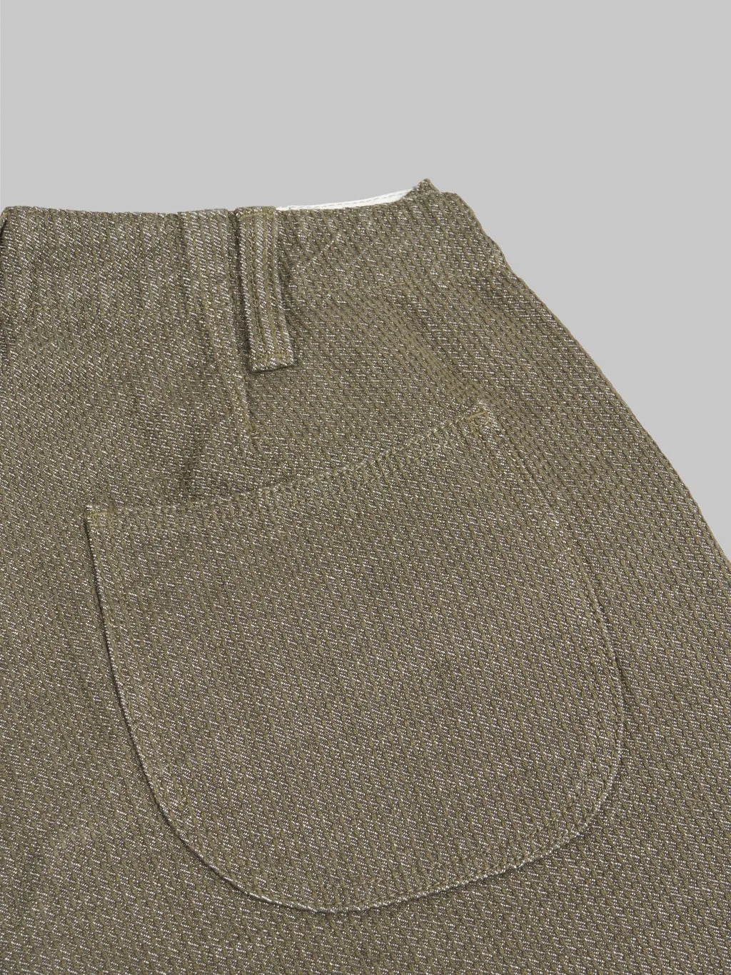 Pure Blue Japan 1171-OLV Sashiko Short Pants Olive