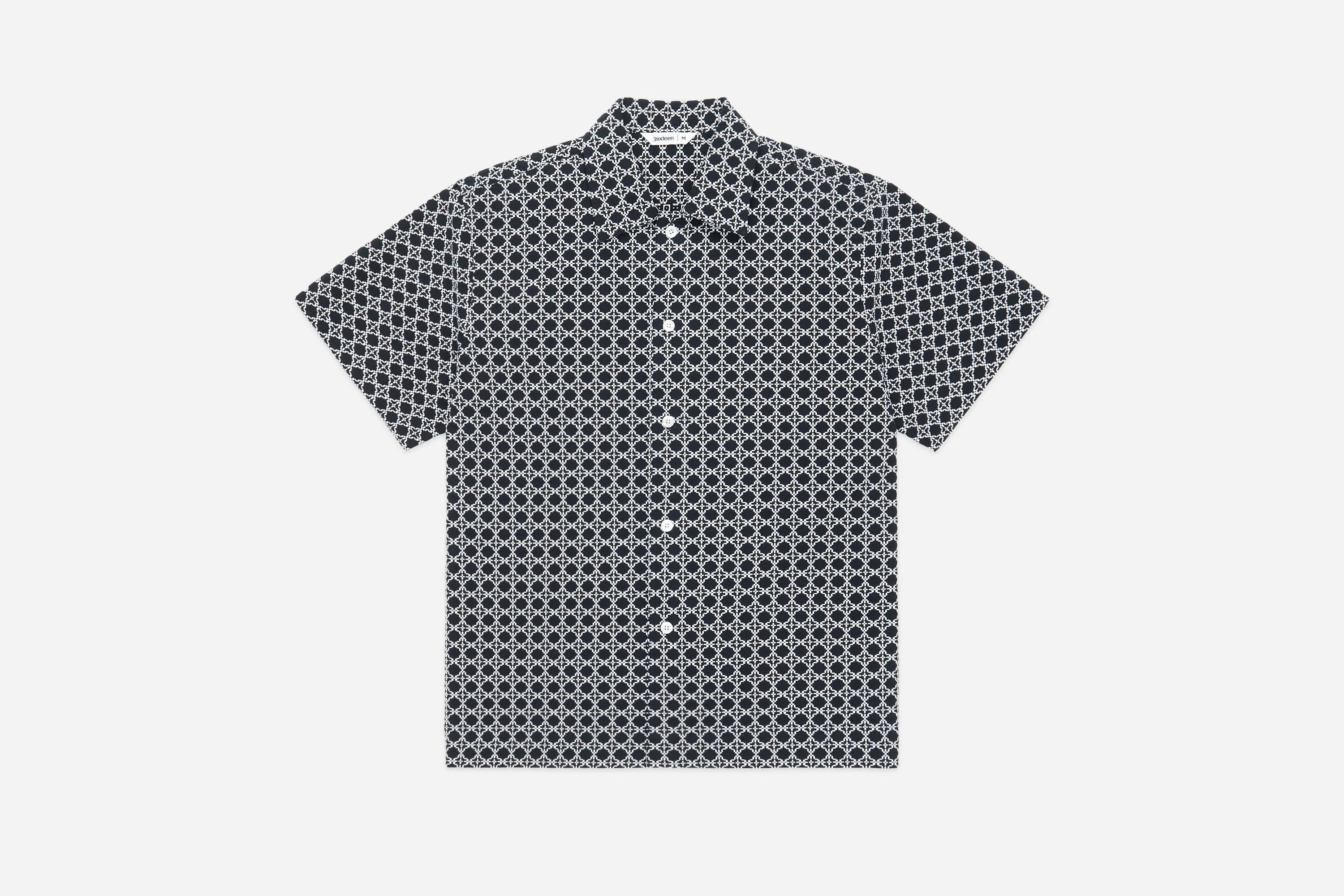 Resort Shirt ~ Black Rattan