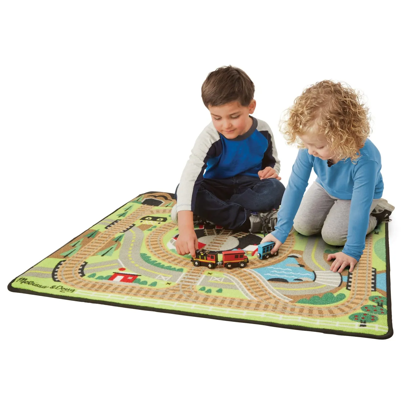 Round the Rails Train Rug