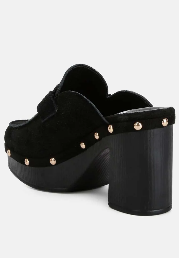 Suede Platform Clogs Bt Ruw