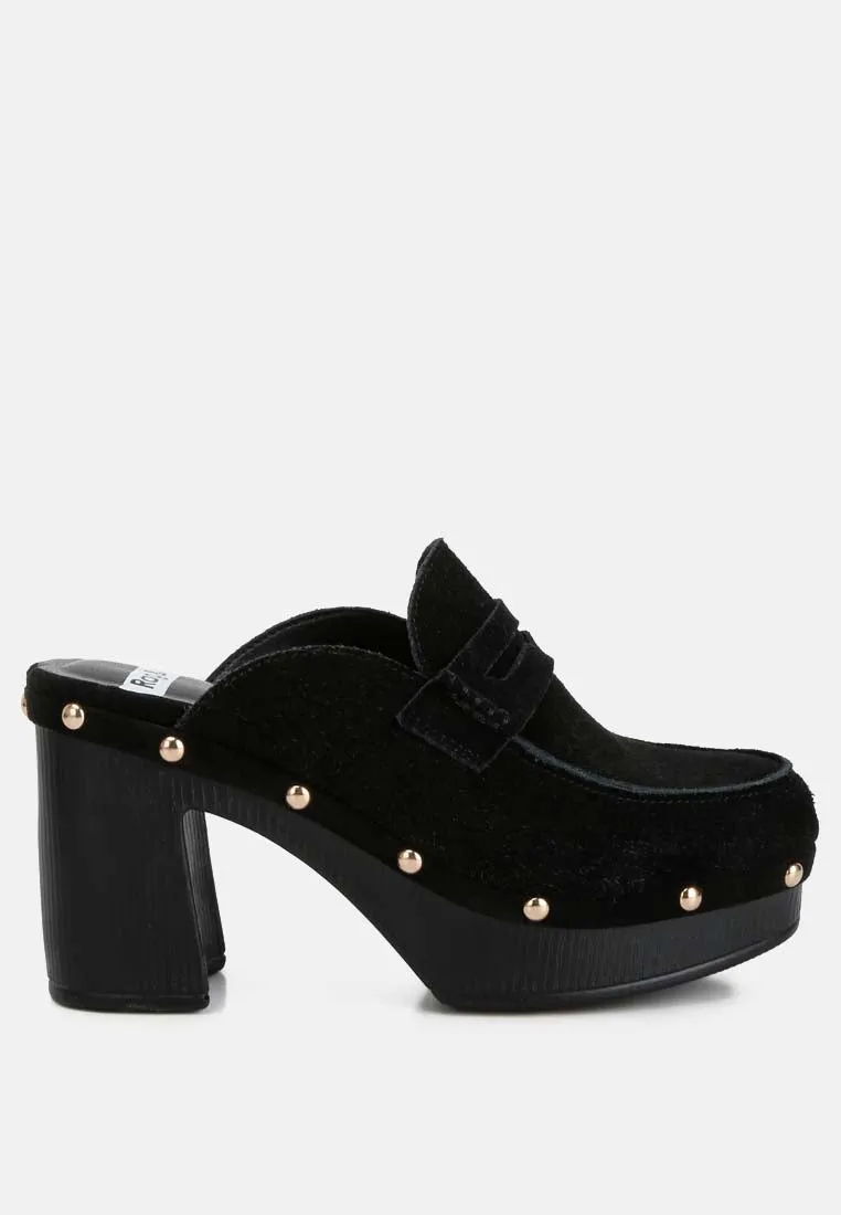 Suede Platform Clogs Bt Ruw