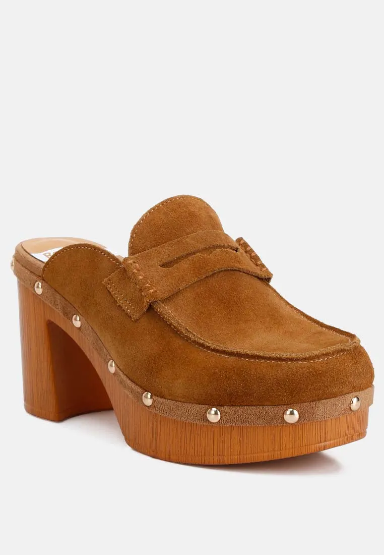 Suede Platform Clogs Bt Ruw