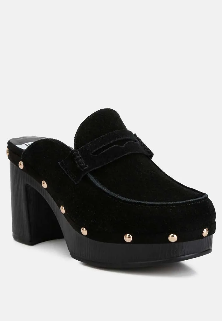 Suede Platform Clogs Bt Ruw