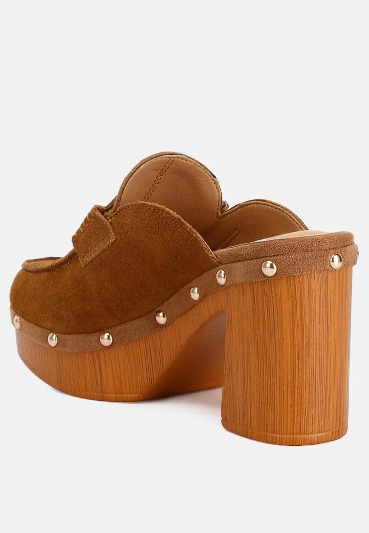 Suede Platform Clogs Bt Ruw