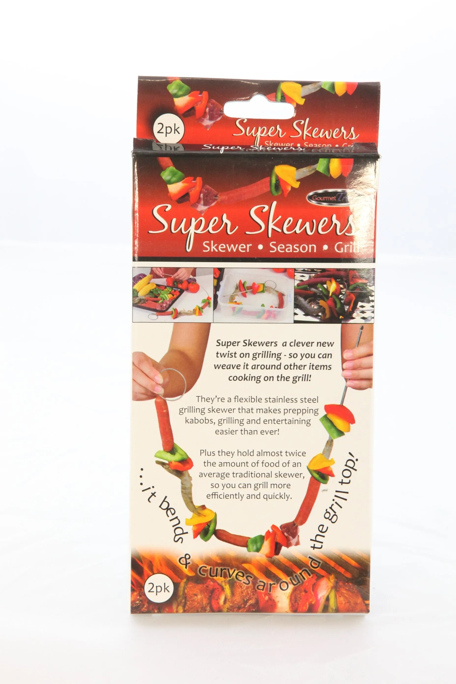 Super Skewers Stainless Steel Flexible Skewer - 2 pack