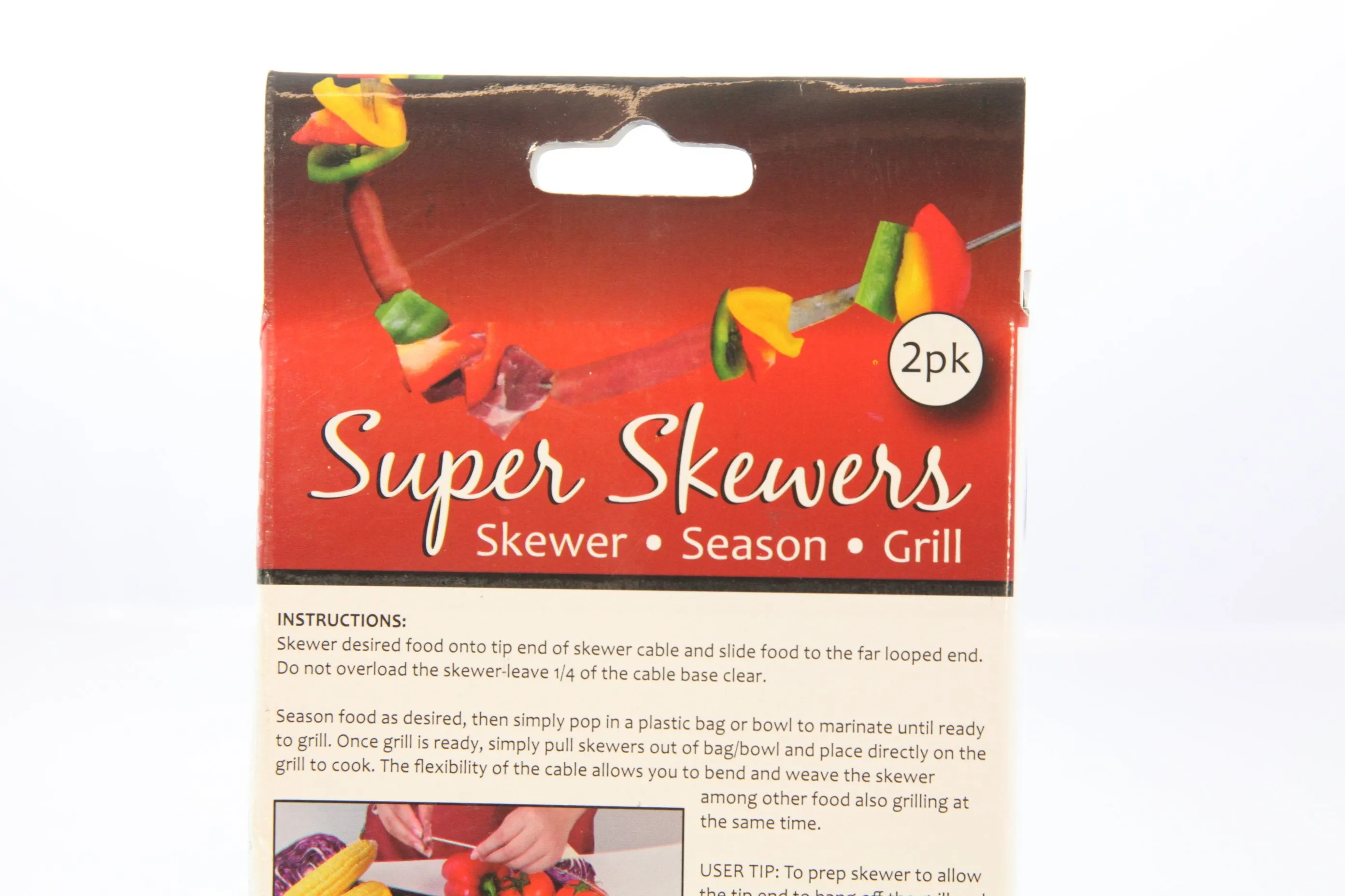 Super Skewers Stainless Steel Flexible Skewer - 2 pack