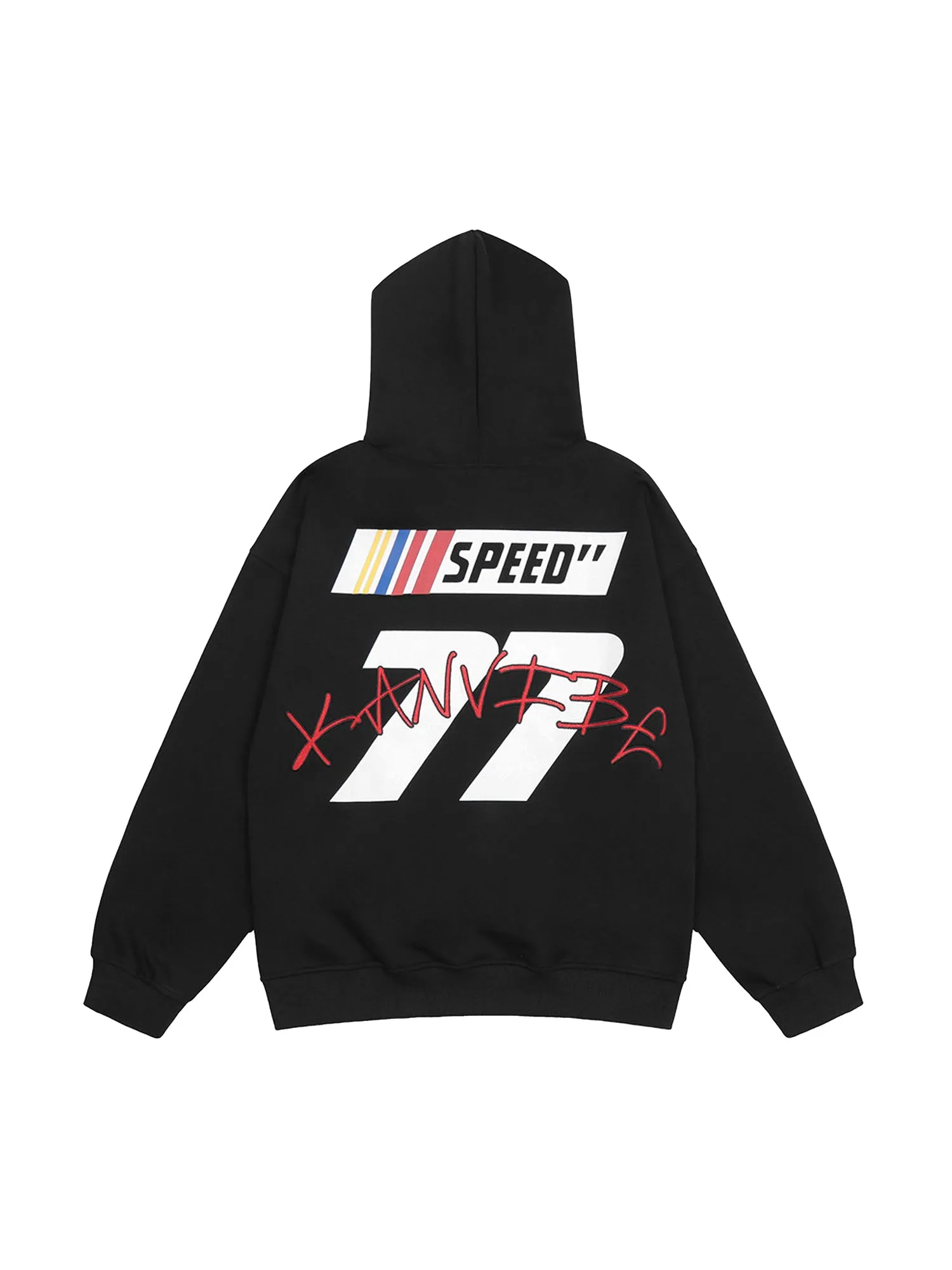 Thesupermade American High Street Fuzzy Digital Print Hoodie