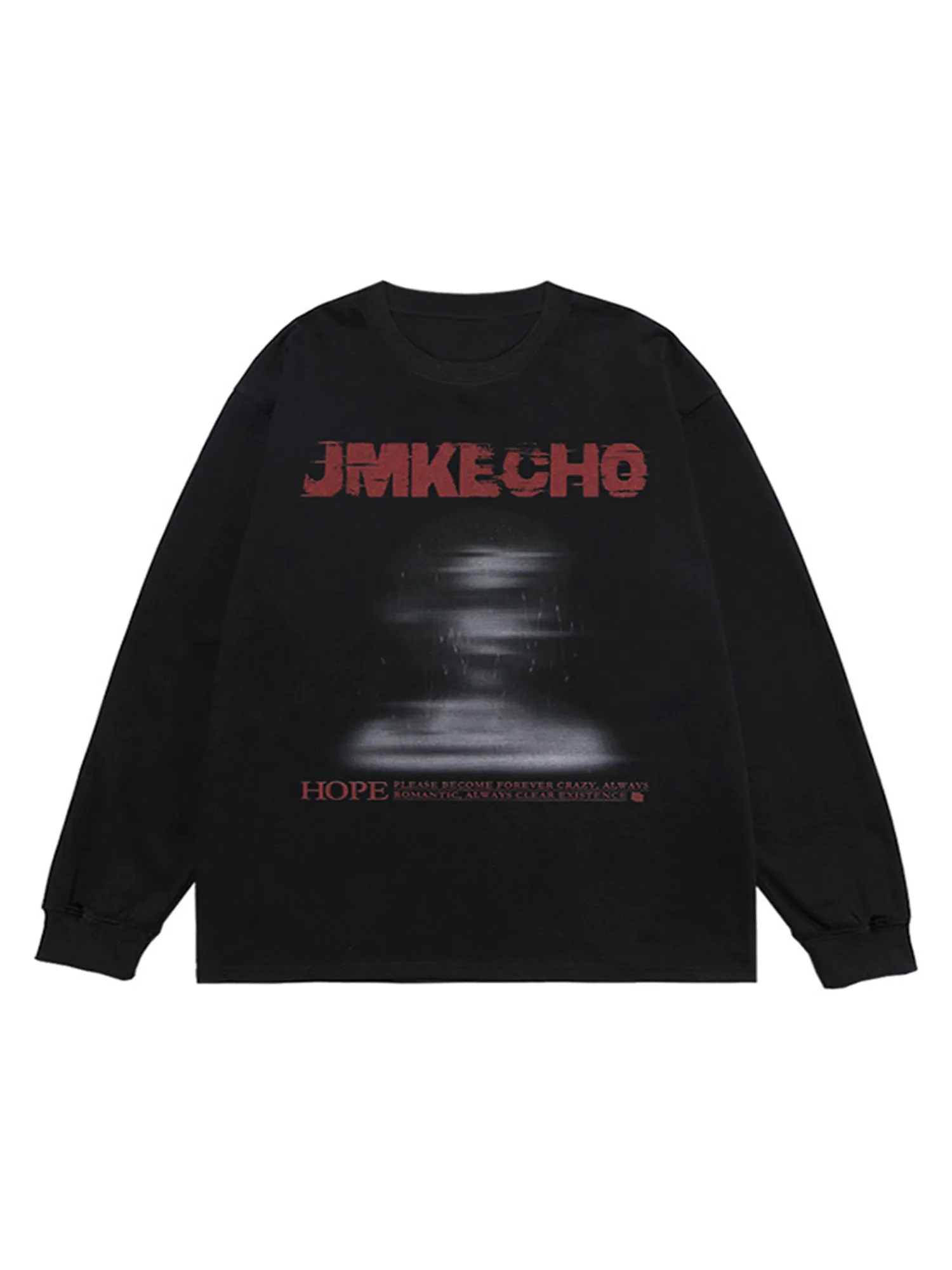 Thesupermade Blurred Silhouette Print Long Sleeve T-shirt