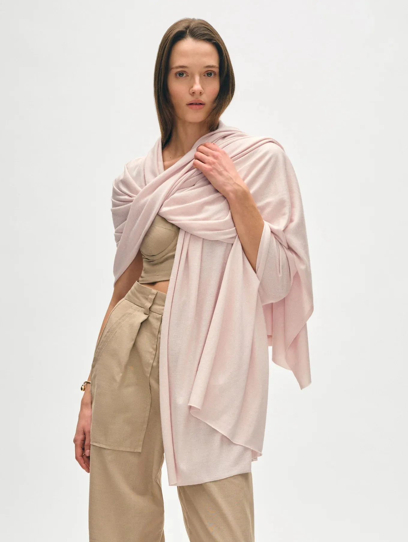 White   Warren Silk Cashmere Travel Wraps