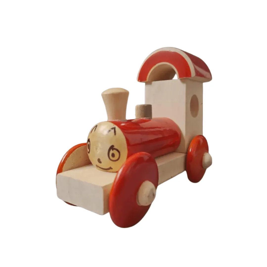 Wooden Train Engine for Kids-1(Random colour & Design will be send)