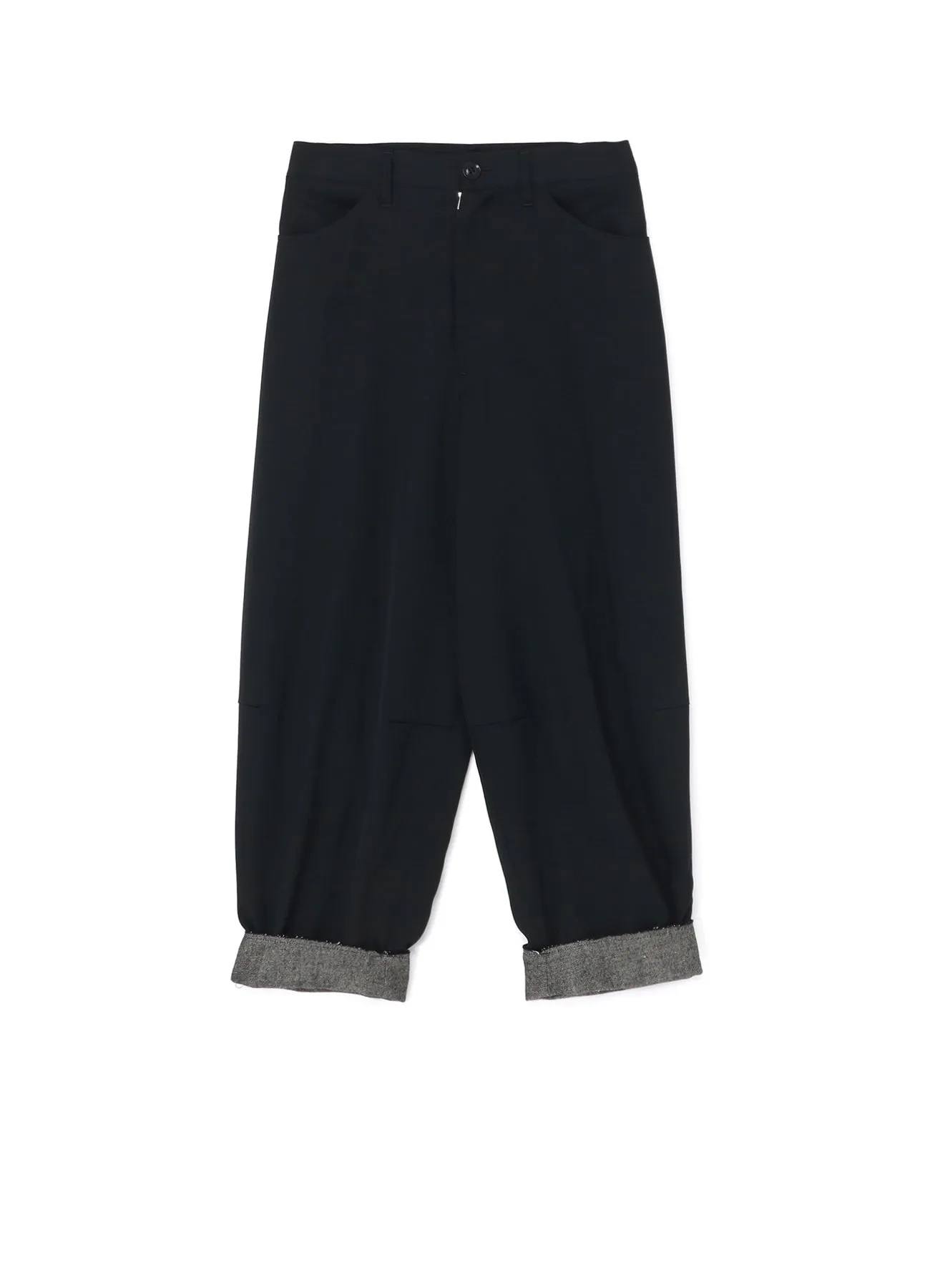 WOOL GABARDINE CUT-OUT PANTS