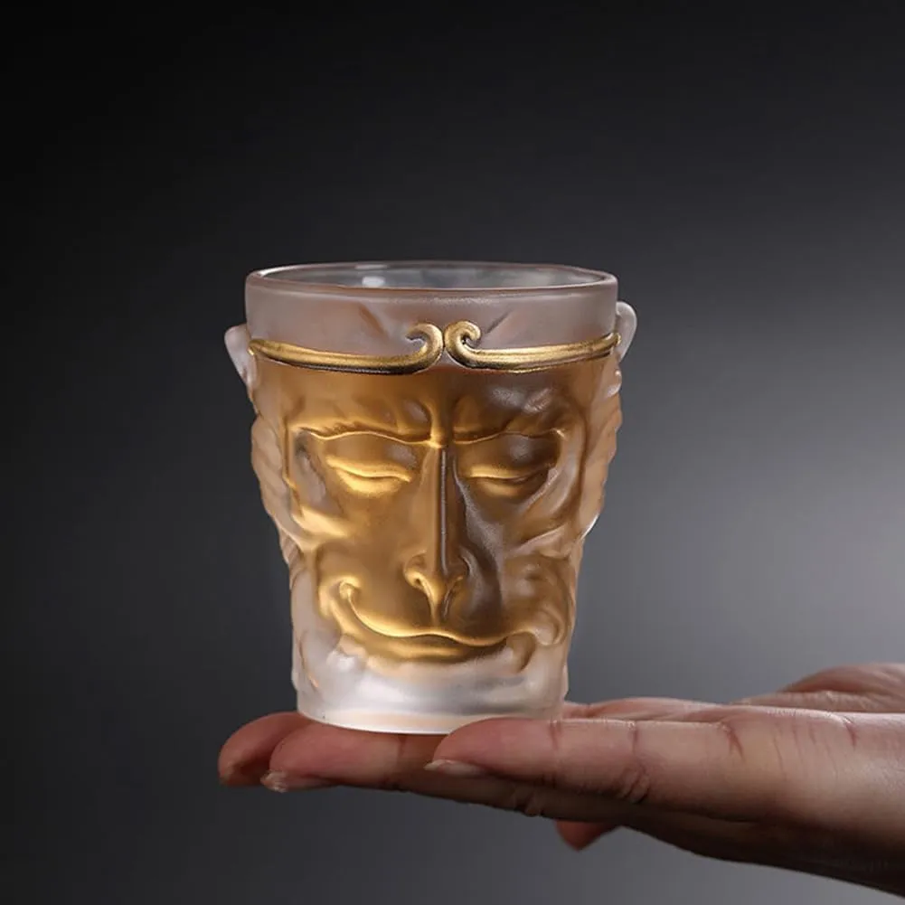 Wukong Glass Cup, 110ml Wukong Game Glass Cup, Wukong Merchandise, Monkey King Clear Cup Sun Wukong Cup, Novelty Journey To The West Wukong Mug Gifts For Men