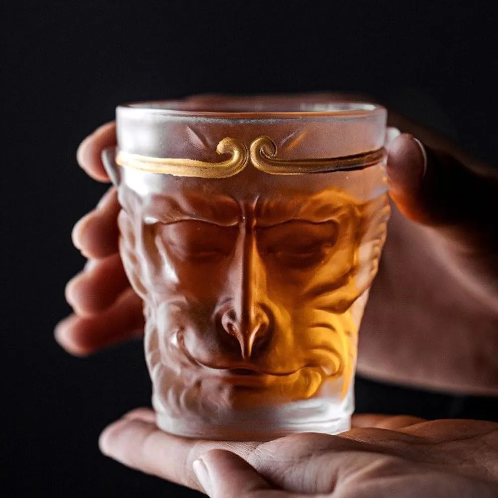 Wukong Glass Cup, 110ml Wukong Game Glass Cup, Wukong Merchandise, Monkey King Clear Cup Sun Wukong Cup, Novelty Journey To The West Wukong Mug Gifts For Men