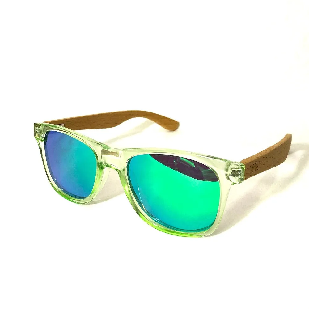 WYR Polarized Bamboo Sunglasses: Clearwater