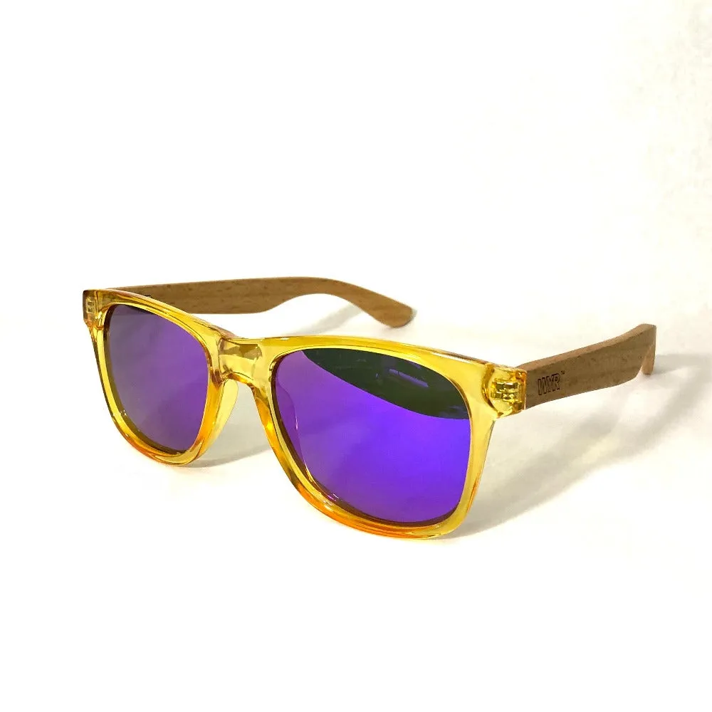 WYR Polarized Bamboo Sunglasses: Clearwater