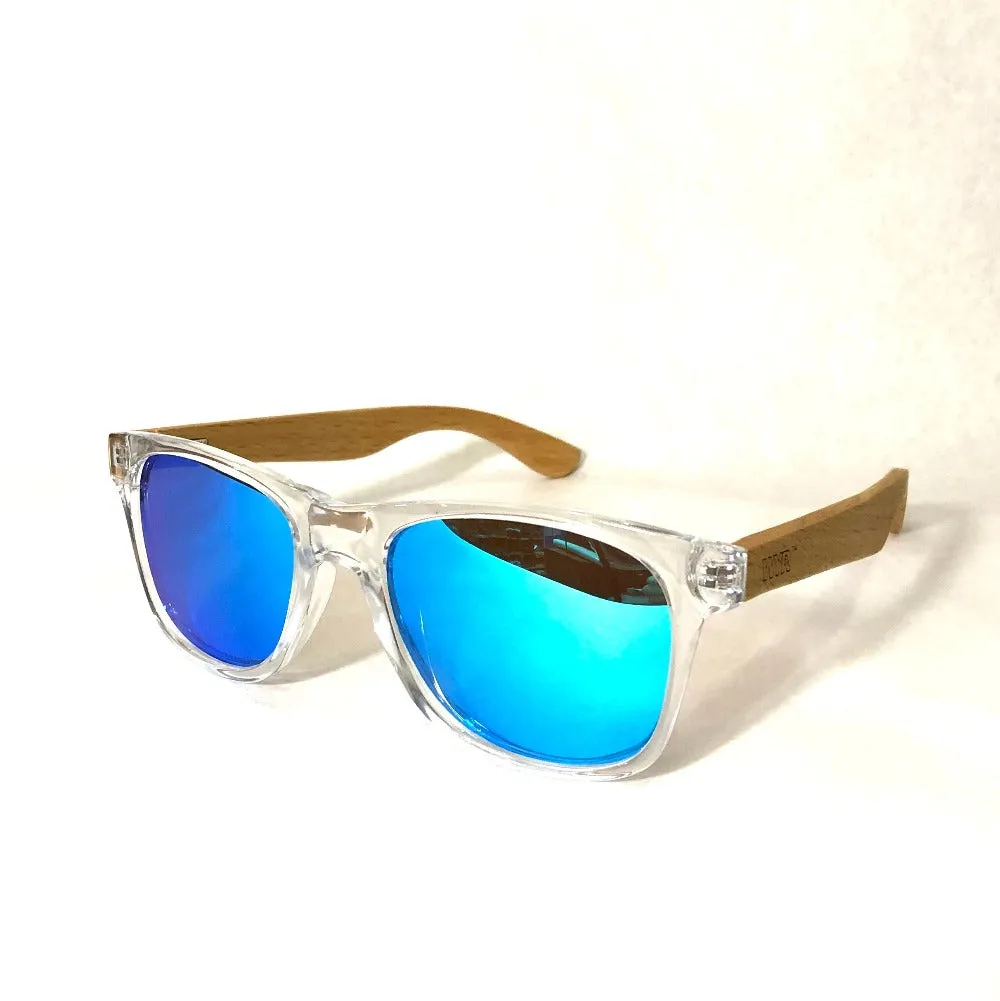 WYR Polarized Bamboo Sunglasses: Clearwater