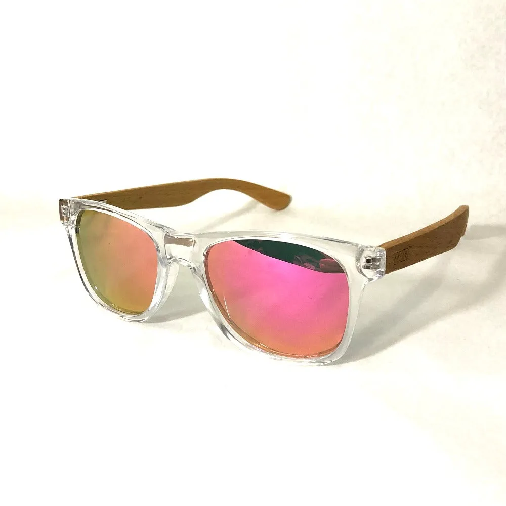 WYR Polarized Bamboo Sunglasses: Clearwater